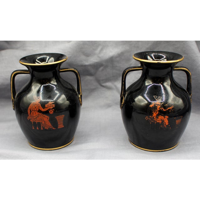 Mid 19th Century 1859-1861 English Set of Three Greek Revival Amphora Vases by Bates, Brown-Westhead, and Moore For Sale - Image 5 of 10