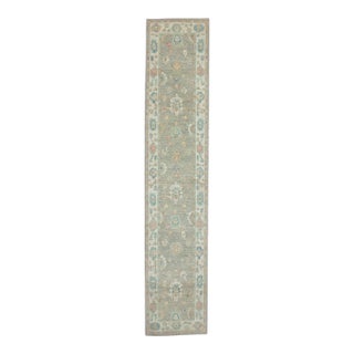 Turkish Oushak Runner Rug 2'9" x 14' #17918 For Sale