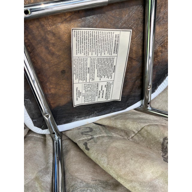 Vintage Mid Century Modern Lowenstein Chrome Chair Made in Italy For Sale - Image 11 of 11
