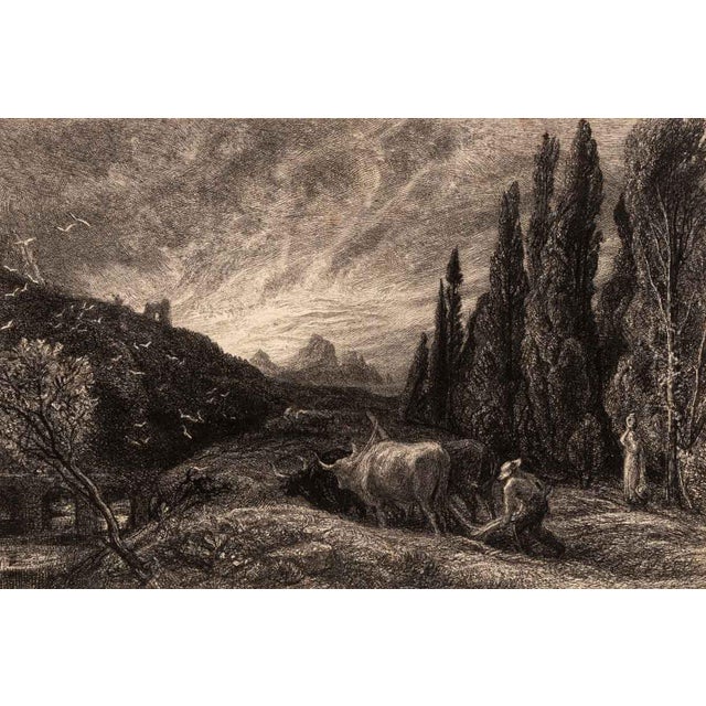 Samuel Palmer (English, 1805-1881), "The Early Ploughman", Etching on Laid Paper, 1861, titled and inscribed "From Keppel...