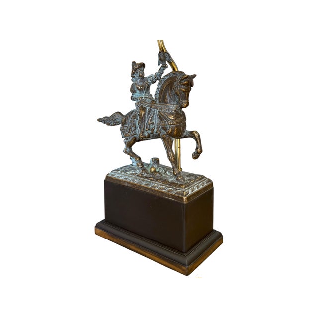 Renaissance Vintage Renaissance Style Bronze Sculptures Mounted as Table Lamps - A Pair For Sale - Image 3 of 10