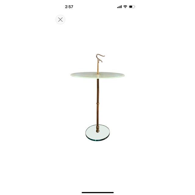 1960s Italian Modern Brass and Glass Table For Sale - Image 10 of 10