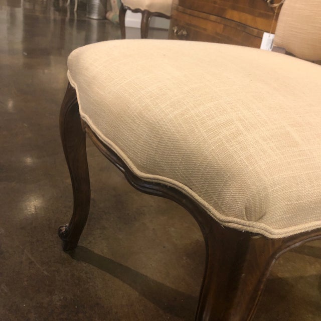 1990s Italian Hand-Carved Walnut Side Chair For Sale - Image 4 of 12