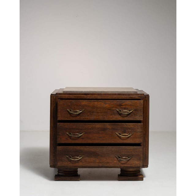 19th Century France Art Deco Brown Wood Chests of Drawers For Sale - Image 4 of 10