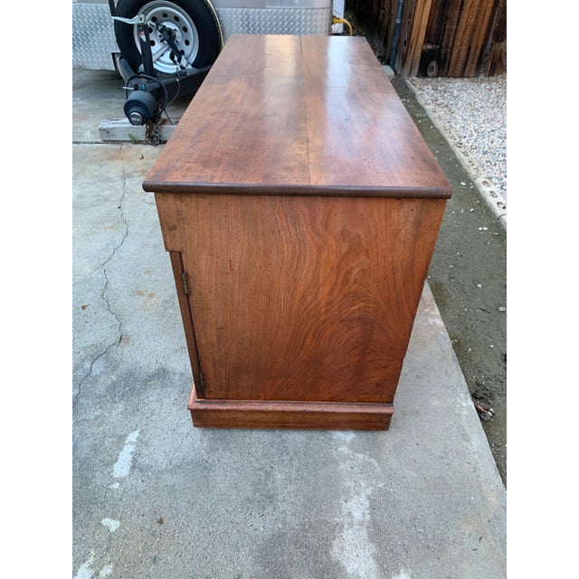 Farmhouse Antique English Dresser Base Sideboard Buffet Server Cabinet For Sale - Image 3 of 12