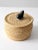 Tan Vintage Basket With Lid and Carved Stone Handle For Sale - Image 8 of 13