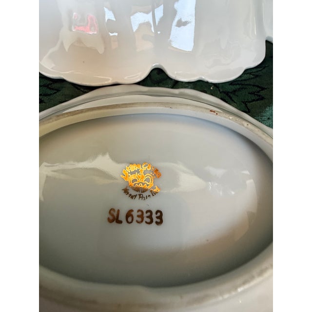 Art Deco 1930s Art Deco Candy and Fruit Bowls. Hand Painted - 2pc For Sale - Image 3 of 8