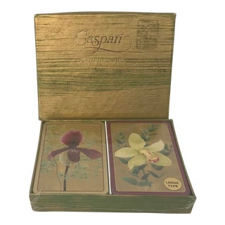 Vintage Boxed Caspari Double Playing Card Deck For Sale