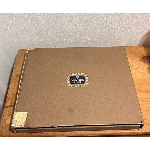 Vintage Community Plate Silverplate Flatware Set, 46 Pieces With Original Box For Sale - Image 12 of 12