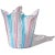 Mid 20th Century Murano Fratelli Toso Vintage Pink White Blue Italian Art Glass Decorative Fazzoletto Flower Vase For Sale - Image 5 of 8