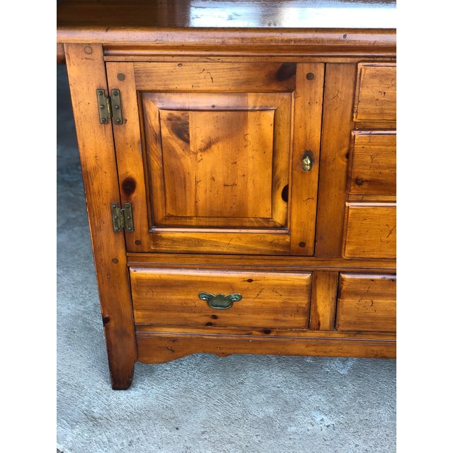 Link Taylor Pine Farmhouse Dresser With Mirror Chairish