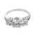 Contemporary Vintage Gia 1.37 Carat Diamond 18k White Gold Engagement Ring, Size 6.5 For Sale - Image 3 of 6