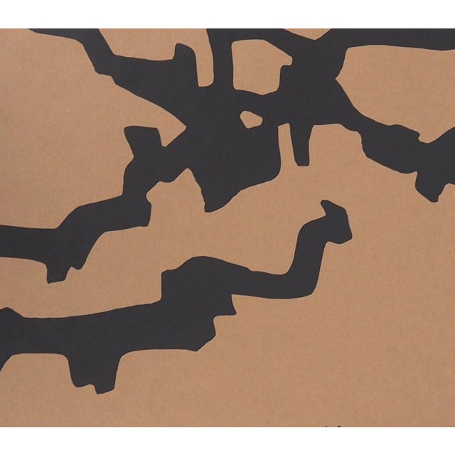Modern After Eduardo Chillida, Black Abstraction, Offset Lithograph For Sale - Image 3 of 5