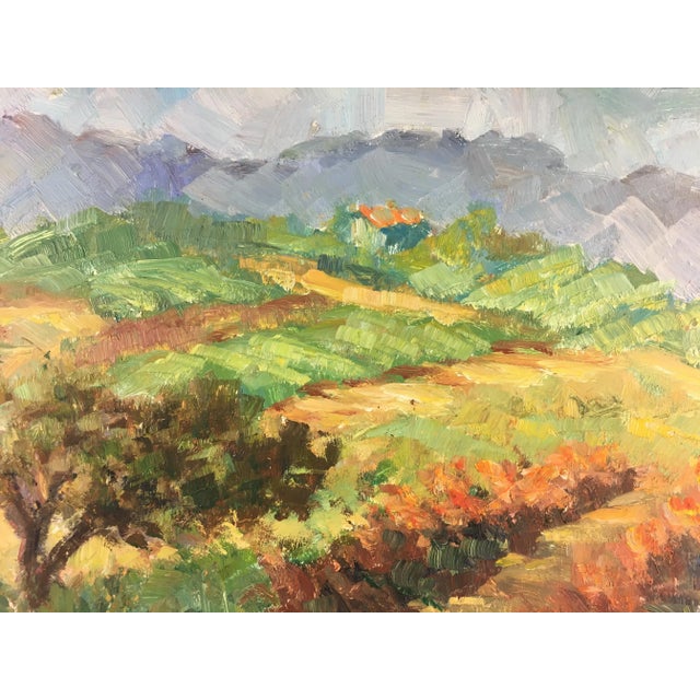 Beautiful original painting on isorel (board) depicting a typical Provençal landscape with its olive tree and hills. Very...