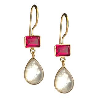 Ruby and Doublet Earwire For Sale