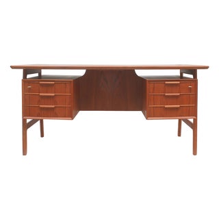 Vintage Teak Desk by Gunni Omann for Omann Jun, 1965 For Sale