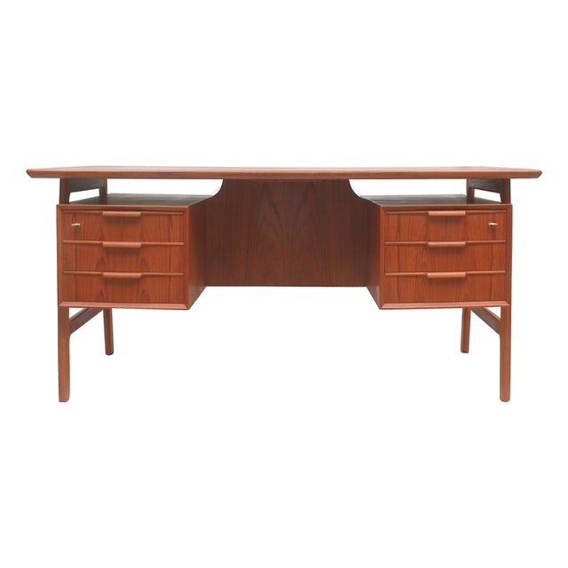 Vintage Teak Desk by Gunni Omann for Omann Jun, 1965 For Sale