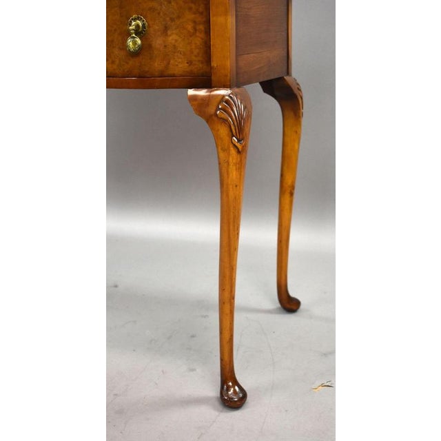 Gold Antique Queen Anne Style Walnut Writing Table, 1919 For Sale - Image 8 of 9