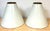 Metal Late 20th Century French Modern Brass & Parchment Enamel Lamp Shades, Style of Royère - a Pair For Sale - Image 7 of 14