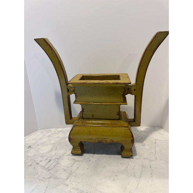 Wood Vintage Asian Planter in Wood For Sale - Image 7 of 8