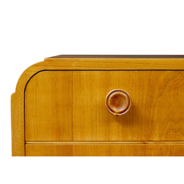 Wood Mid-Century Swedish Elm Chest of Drawers, 1940s For Sale - Image 7 of 10