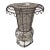 Antique French Pedestal Urn Caged Glass Twisted Wire Vase Late 19th Century For Sale