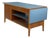 Mid-Century Modern Italian Worktable in Wood and Blue Formica, 1950s For Sale
