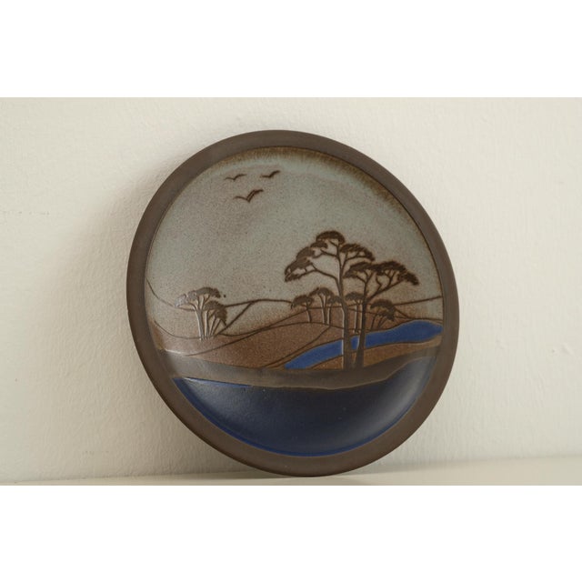 Mid-Century Danish Ceramic Wall Plate, 1960s, in Very Good conditions. Designed 1960 to 1969