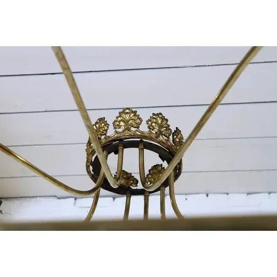 Victorian Antique Brass Twin Size Canopy Bed For Sale - Image 3 of 9