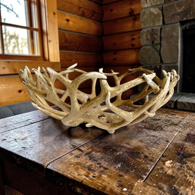 Elevate your home decor with the Rustic Resin Antler Bowl, a stunning centerpiece that combines natural elegance with...