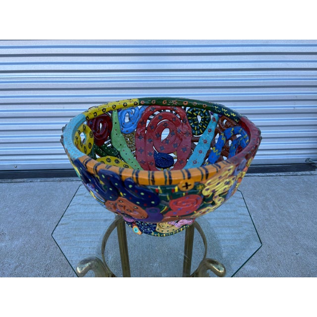 Post Modern Glazed Ceramic Bowl For Sale In Houston - Image 6 of 18