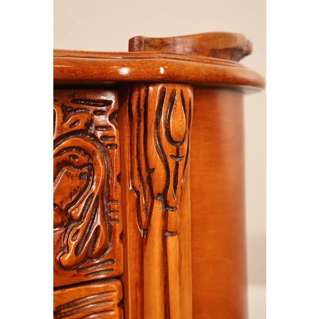 French Louis XV Style Marquetry Inlaid Nightstand For Sale - Image 10 of 18