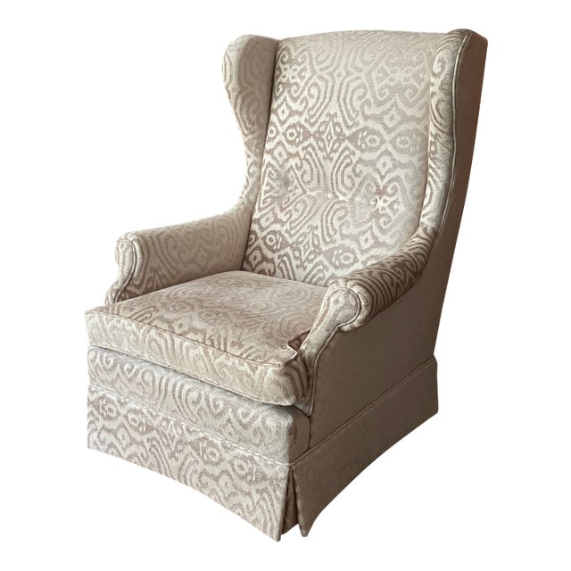 Striking Mid-Century Wingback Chair For Sale