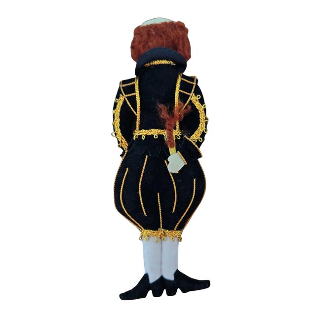 English Vintage Royal Collection William Shakespeare With Jesters Christmas Ornaments - Set of 3 For Sale - Image 3 of 8