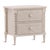 Charming white wash finish wood nightstand with two drawers. Carved ball leg design with matching drawer knobs. Each may...
