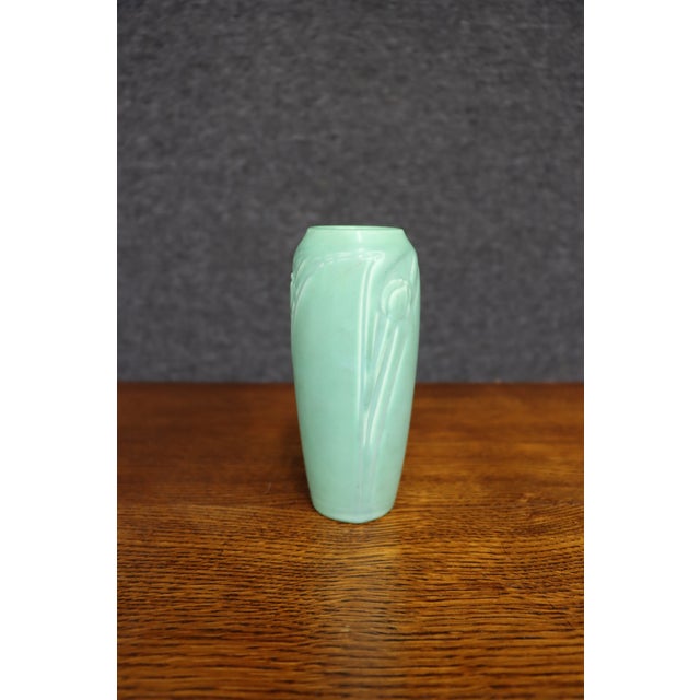 Rookwood Pottery Rookwood Pottery 1937 Matte Green Vase, Form 4114 For Sale - Image 4 of 9