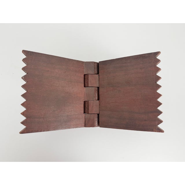 Vintage Middle Eastern Style Carved Wood Bookstand For Sale In Sacramento - Image 6 of 8