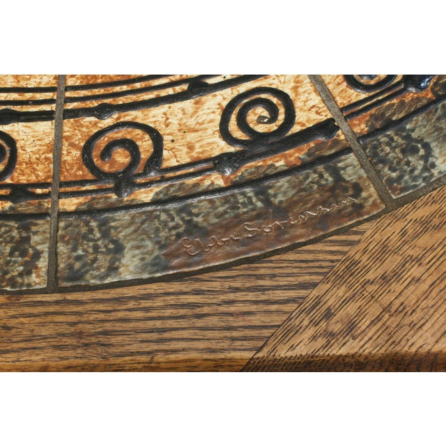 Octagonal Tiled Coffee Table by Ebbe Sørensen, Denmark, 1970s For Sale - Image 4 of 10