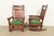 Wood Stickley Brothers Style Antique Mission Oak Arts & Crafts Rocking Chairs, Pair For Sale - Image 7 of 9