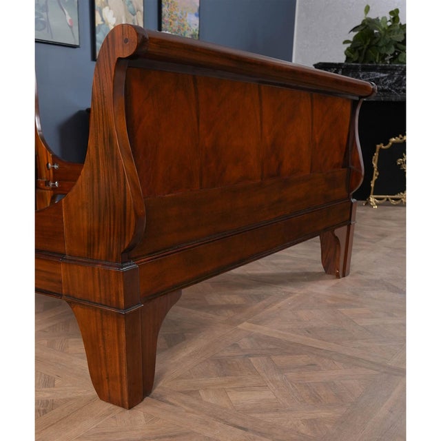 Niagara Furniture Mahogany Queen Size Sleigh Bed For Sale - Image 12 of 12