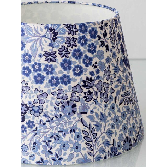 Vintage Blue and White Ceramic Table Lamps, 1970s, Set of 2 For Sale - Image 10 of 18