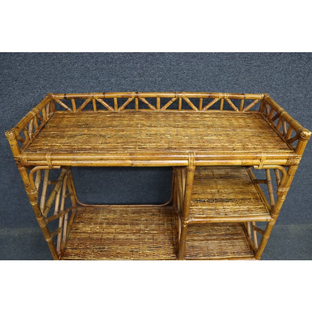 Mid-Century Bamboo Fern Stand Étagère For Sale In Philadelphia - Image 6 of 8