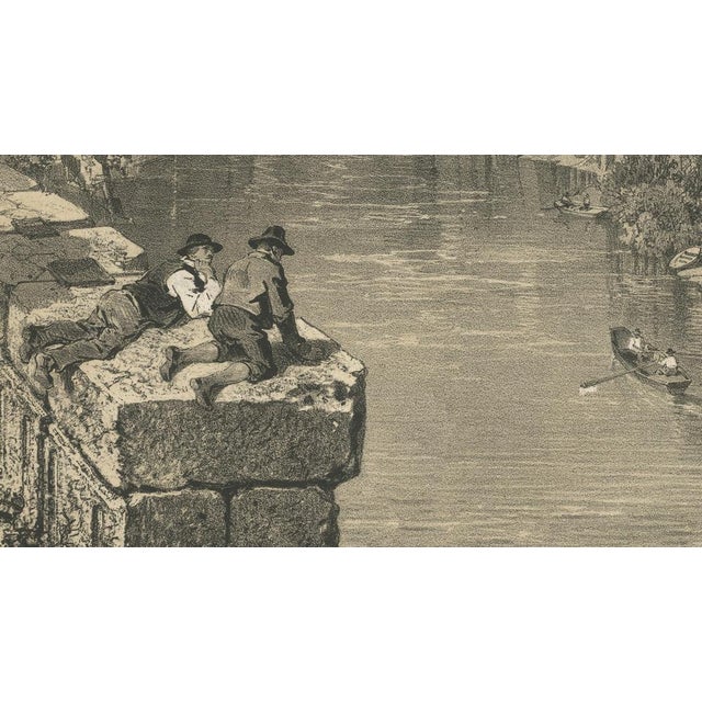 After Bayot, Rome Tiber Island & Ponte Rotto, San Bartolomeo, 1869, Print For Sale - Image 6 of 10