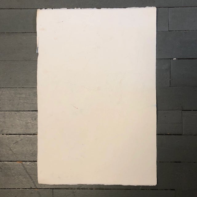 Abstract 1970’s Vintage Abstract Expressionist Female Portrait Watercolor Painting For Sale - Image 3 of 4