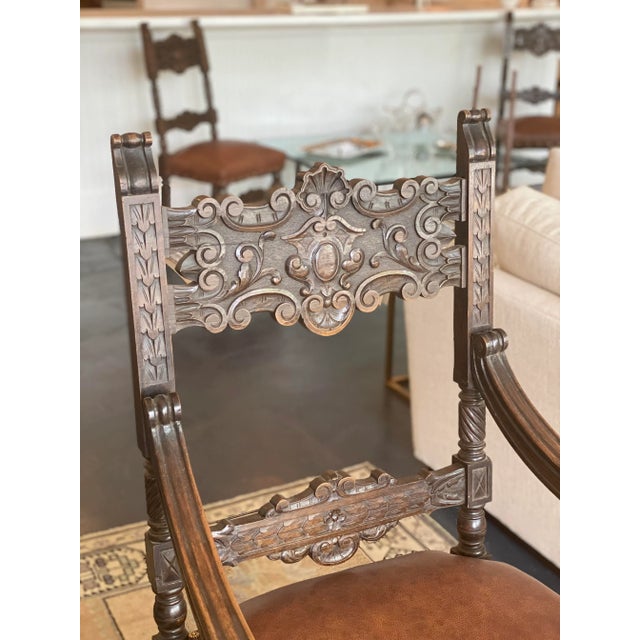 Modern French Renaissance Revival Dining Chairs- Set of 8 For Sale - Image 3 of 13