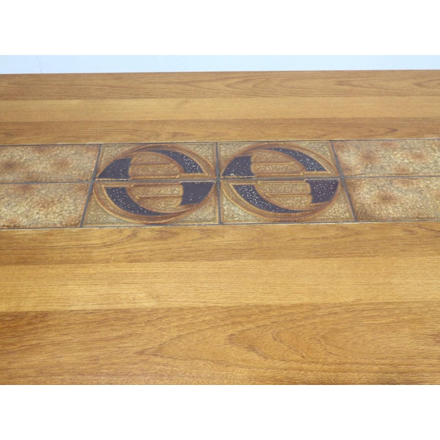 Wood Mid Century Modern Vintage Teak and Danish Extending Dining Table by Ansager For Sale - Image 7 of 15