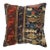 Blue Antique Caucasian Rug Pillow For Sale