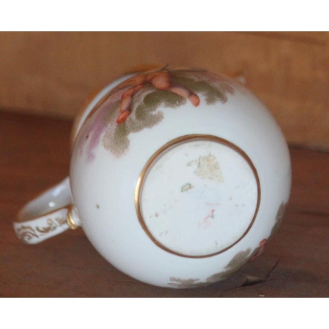18th Century Royal Vienna Hand Painted Cherubs and Floral Ornate Scroll Creamer For Sale - Image 9 of 12