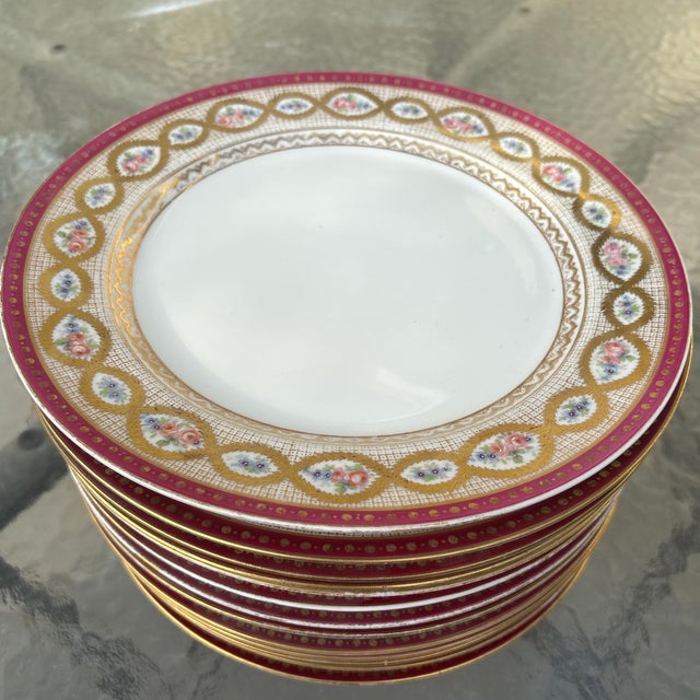 Jean Pouyat Limoges Luncheon Plates 1914-1932. This is a set of 13 luncheon plates that are about 100 years old. They have...