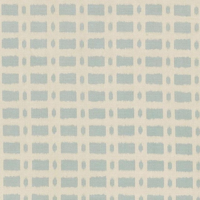 Sample - Schumacher X Veere Grenney Townline Road Fabric in Blue For Sale